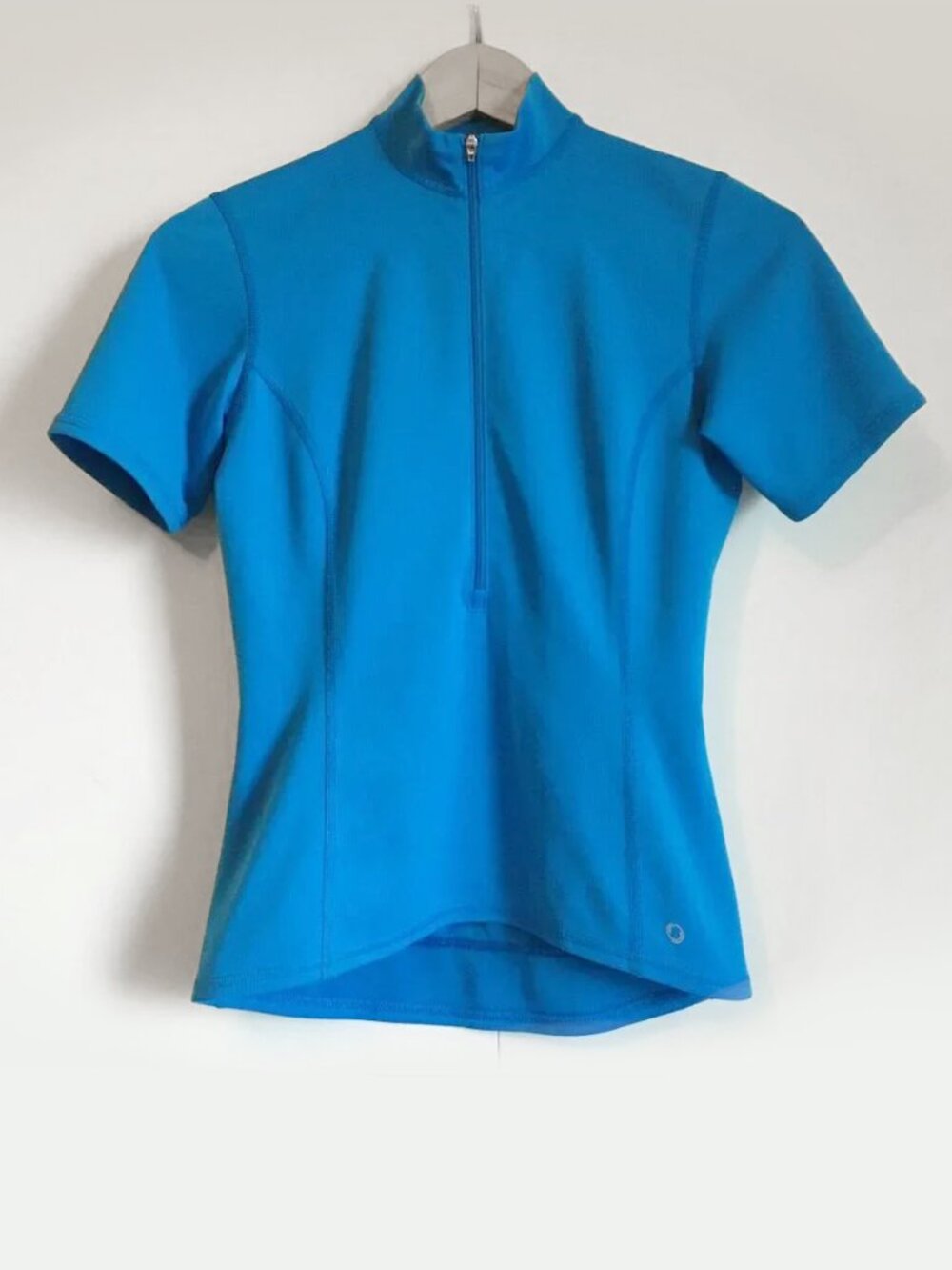 MEC Bright Blue Half-Zip Technical Sports Top XS Mock Neck